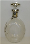1920's Sterling Inlay Post-Swing Golfer Themed Rye Whiskey Glass Decanter with Stopper