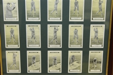 Set of 25 Vintage Arthur G. Havers Imperial Tobacco Co. Golf Cards - 1925 - Framed