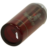 Red Glass Sterling Silver Golfer Etched Cocktail Shaker with Cover
