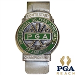1959 PGA Championship at Minneapolis GC Contestant Badge - Bob Rosburg Winner