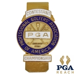 1962 PGA Championship at Aronimink GC Contestant Badge - Gary Player Winner