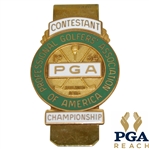 1964 PGA Championship at Columbus CC Contestant Badge - Bobby Nichols Winner