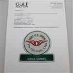Deane Beman's 1987 US Open at Olympic Club USGA Guest Badge #00541