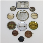 Twelve Misc. Undated Golf Contestant Badges - Multiple Tournaments