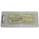 Sam Snead Signed 1975 Personal Check for Masters Tournament Room PSA/DNA 83511610