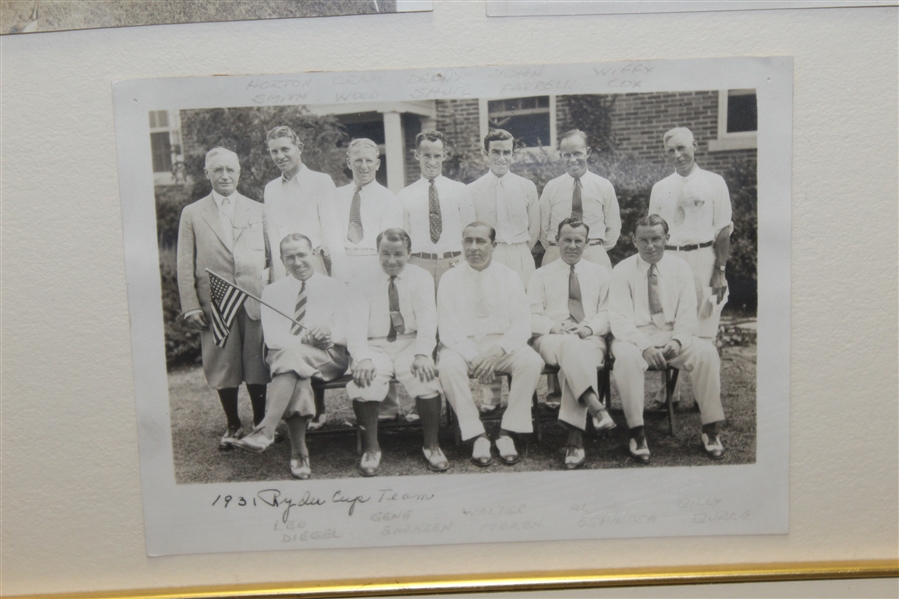 Original 1931 U.S. Ryder Cup Team Photo with Others Inc. Sarazen, Armour, & Burke - Framed