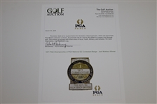1971 PGA Championship at PGA National GC Contestant Badge - Jack Nicklaus Winner