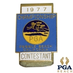 1977 PGA Championship at Pebble Beach Contestant Badge - Lanny Wadkins Winner