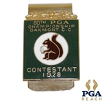 1978 PGA Championship at Oakmont CC Contestant Badge - John Mahaffey Winner