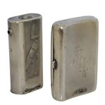 Vintage Lighter & Sterling Silver Match Safe - Very Good Condition