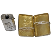 Vintage Lighter & Sterling Silver Match Safe - Very Good Condition