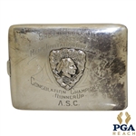 1933 Shenecossett Mens Invitation Tournament Consolation Championship Runner Up Engraved Cigarette Box