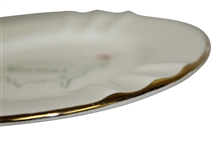 Classic Augusta National Golf Club Masters Logo with 22k Gold Trim Ash Tray - Made in USA