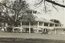 Augusta National Golf Club Clubhouse Black & White Photo - Framed