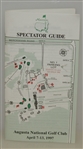 Tiger's Father Earl Woods Signed Augusta National Scorecard & 1997 Spec Guide JSA ALOA