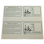 Two 1994 Masters Official Scorecards Signed by 1988 Champ Sandy Lyle JSA ALOA