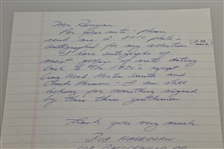 Paul Runyan Signed Hand-Written Full Page Letter with Smith, Wood, Harmon Content JSA ALOA