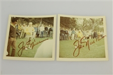 Jack Nicklaus Signed Two Kodak Original 1970's Pebble Beach Photos with 7 others JSA ALOA