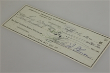 Lew Worsham Counter Signed Check for 1961 Pro-Am Championship Winnings JSA ALOA