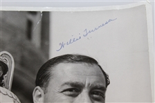 Willie Turnessa Signed A.P. Original Wire Photo Holding Trophy JSA ALOA