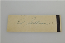Ed Sullivan Entertainer Signed Cut with Original Paramount Hal A. McAlpin Photo JSA ALOA