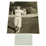 George Von Elm Signed Album Page with 1928 Original Photo JSA ALOA