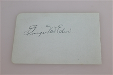 George Von Elm Signed Album Page with 1928 Original Photo JSA ALOA