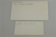 Jesse Guilford 1921 US Am. Champion Signed Cut with Original Time Period Photo JSA ALOA