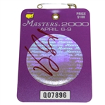 Vijay Singh Signed 2000 Masters Series Badge #Q07896 JSA #DD17220