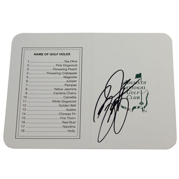 Rickie Fowler Signed Augusta National Golf Club Scorecard JSA #V16294