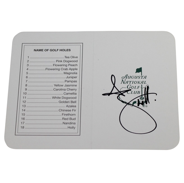 Adam Scott Signed Augusta National Golf Club Scorecard JSA #V16296