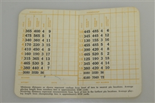 Sam Snead Signed Vintage Augusta National Golf Club Scorecard JSA ALOA