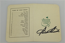Sam Snead Signed Vintage Augusta National Golf Club Scorecard JSA ALOA