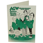 Arnold Palmer Signed 1989 AGW Dinner Program with Green Jackets - R&A JSA ALOA