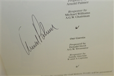 Arnold Palmer Signed 1989 AGW Dinner Program with Green Jackets - R&A JSA ALOA