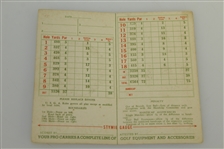 1939 Matowac Golf Club National Open Qualifier Scorecard with Horton Smith Tips