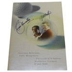 Seve Ballesteros & Colin Montgomerie Signed 2000 St. Andrews Graduation Program JSA #AA10881