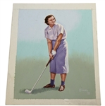 Babe Didrickson 1st Day Cover Oil Painting Original Art Piece