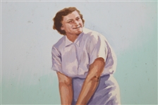 Babe Didrickson 1st Day Cover Oil Painting Original Art Piece