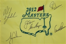 2012 Masters Dinner Champs Flag Signed by Big Three Plus Woods & Mickelson JSA FULL #Z46751