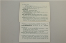 1999 & 2002 Masters USGA Rules & Conditions of the Competition and Local Rules Cards