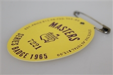 1965 Masters Tournament Series Badge #7221 - Jack Nicklaus' 2nd Green Jacket!