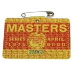 1975 Masters Tournament Series Badge #25963 - Jack Nicklaus 5th Green Jacket