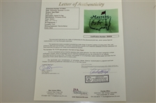 Gary Player Signed Undated Masters Embroidered Flag with Years Won Inscr. JSA FULL #Z93635