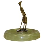 Bronze Golf Figure on Marble - Ashtray with stamped Austria on Base - Karl Hagenauer likely