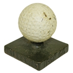 Cast Iron Golf Ball on Tee Desk Weight - Eastern Malleable Iron. Co. Naugatuck Stamped