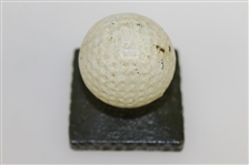 Cast Iron Golf Ball on Tee Desk Weight - 'Eastern Malleable Iron. Co. Naugatuck' Stamped