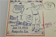1933 Augusta National Golf Club 'Bobby Jones Course Opening' FDC - Red