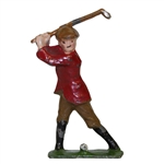 Circa 1920s Lead Golfer Figure "Johilco England" with Excellent Original Paint