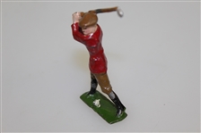 Circa 1920's Lead Golfer Figure Johilco England with Excellent Original Paint